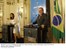 Presidente Lula e a presidente da Argentina, Cristina Kirchner, durante declaração conjunta à imprensa.