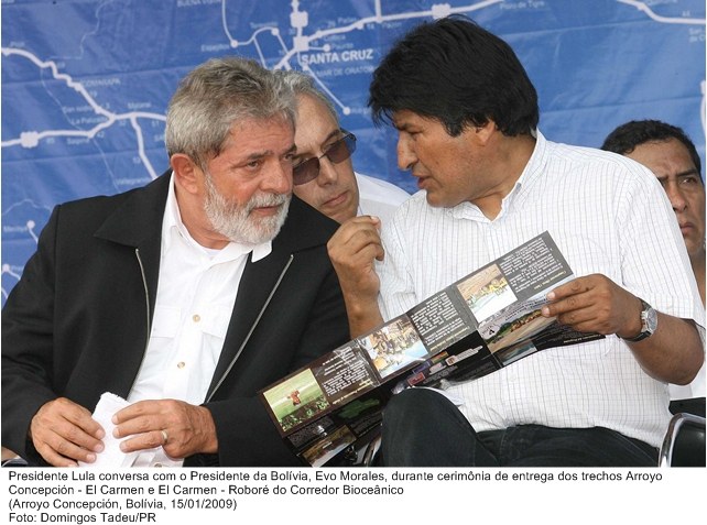 Presidente Lula durante cerimônia de entrega dos Trechos Arroyo Concepción-El Carmen, e El Carmen-Roboré do Corredor Bioceânico.