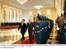 Presidente Lula e o presidente do Cazaquistão, Nursultan Nazarbayev, passa em revista as tropas durante cerimônia oficial de chegada.