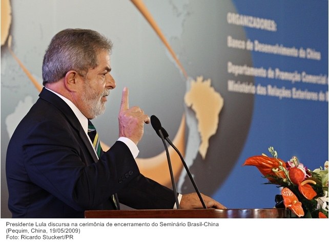 Presidente Lula discursa na cerimônia de encerramento do Seminário Brasil-China.