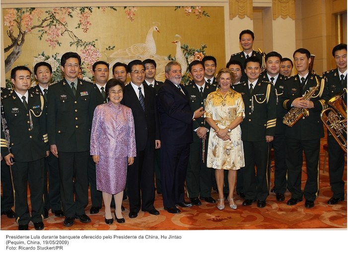 Presidente Lula durante banquete oferecido pelo presidente da China, Hu Jintao.