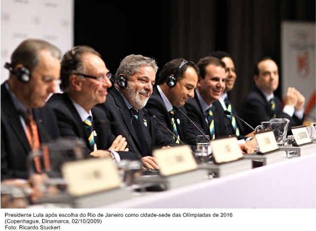 Presidente Lula após escolha do Rio de Janeiro como cidade-sede das Olimpíadas 2016.