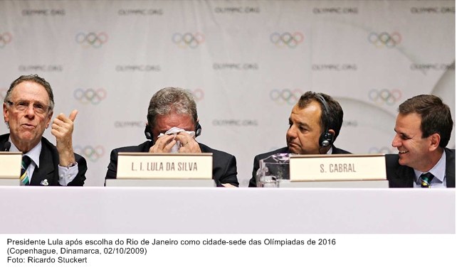 Presidente Lula após escolha do Rio de Janeiro como cidade-sede das Olimpíadas 2016.