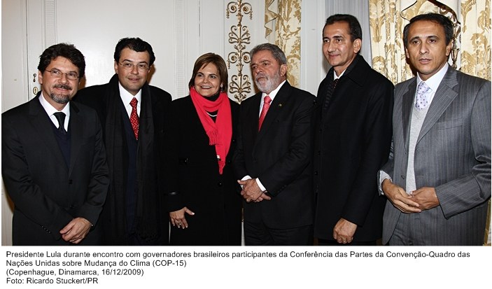 Presidente Lula com governadores participantes da Conferência das Partes da Convenção-Quadro das Nações Unidas.