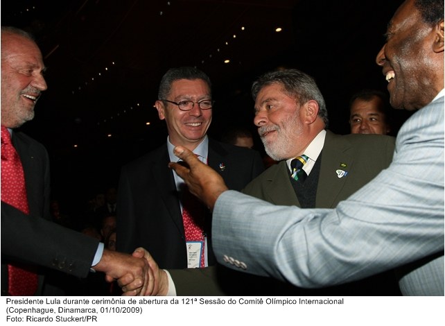 Presidente Lula durante cerimônia de abertura da 121ª do Comitê Olímpico Internacional.
