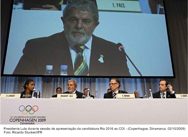 Presidente Lula durante sessão de apresentação da candidatura Rio 2016 ao COI.