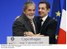 Presidente Lula e o presidente da França, Nicolas Sarcoky, durante entrevista conjunta à imprensa.