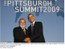Presidente Lula ao lado do presidente dos EUA, Barack Obama, durante jantar de trabalho do G-20 Financeiro.