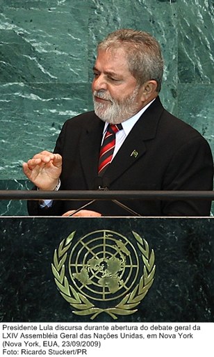 Presidente Lula discursa na abertura do debate geral LXIV Assembléia Geral das Nações Unidas.