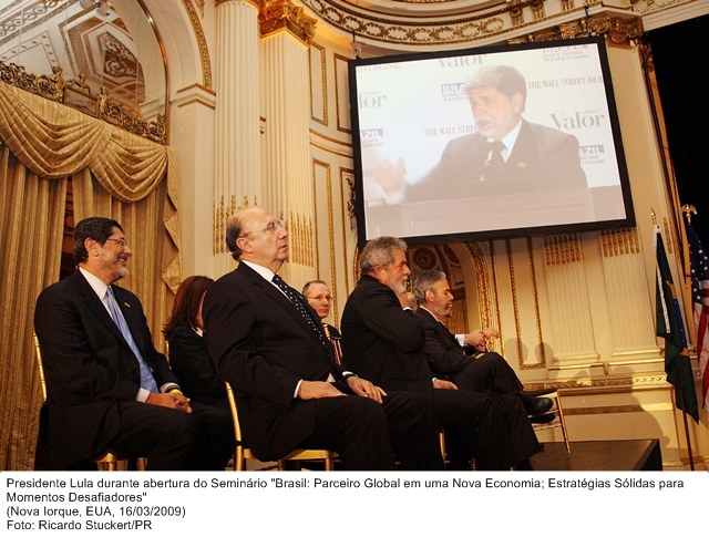 Presidente Lula durante abertura do Seminário Brasil Parceiro Global em uma Nova Economia.
