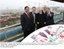 Presidente Lula durante visita ao canteiro de obras do Parque Olímpico Londres 2012.
