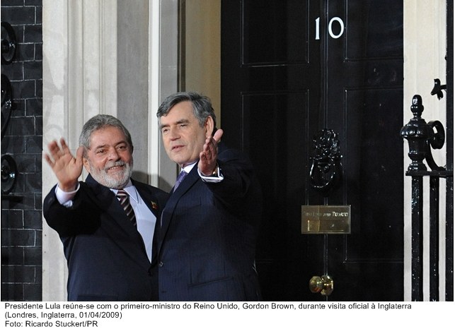 Presidente Lula reúne-se com o primeiro-ministro do Reino Unido, Gordon Brown, durante visita oficial à Inglaterra.