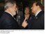 Presidente Lula conversa com o primeiro-ministro da Itália, Silvio Berlusconi, durante abertura da Cúpula Mundial sobre Segurança Alimentar.
