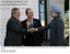 Presidente Lula, Felipe Calderón (México) e o primeiro-ministro da Índia, Manmohan Singh, durante encontro de líderes do G-5.