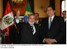 Presidente Lula durante encontro com o presidente do Peru, Alan Garcia, em Lima.
