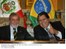 Presidente Lula e o presidente do Peru, Alan Garcia, durante encontro em Lima.