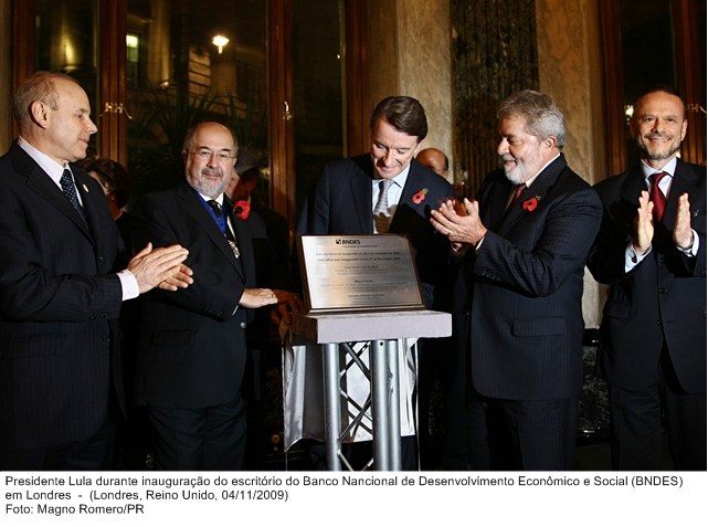Presidente Lula durante inauguração do escritório do BNDES, em Londres.