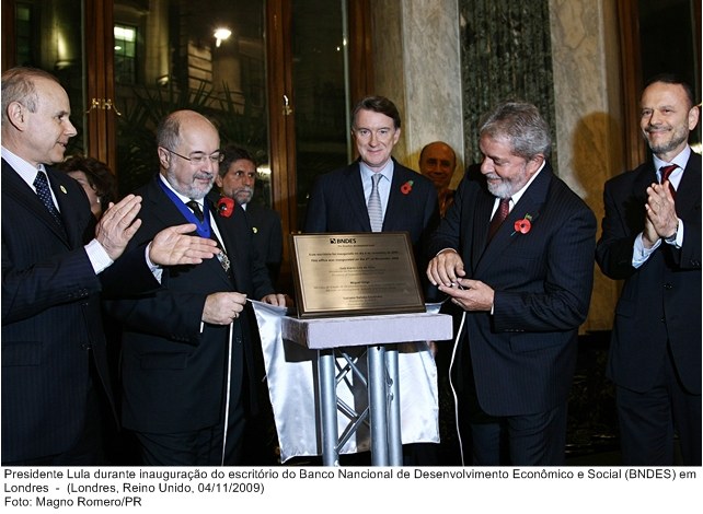 Presidente Lula durante inauguração do escritório do BNDES, em Londres.