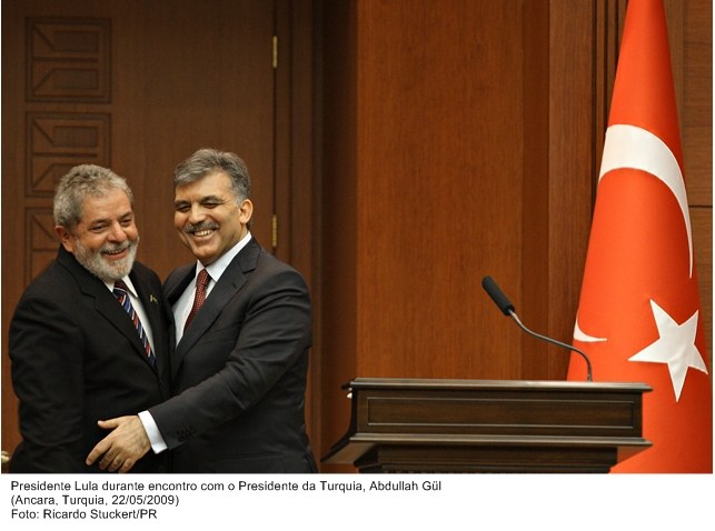 Presidente Lula durante encontro com o presidente da Turquia, Adbullah Gül.