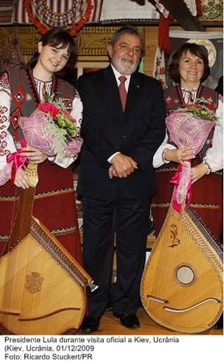 Presidente Lula durante visita oficial a Kiev.