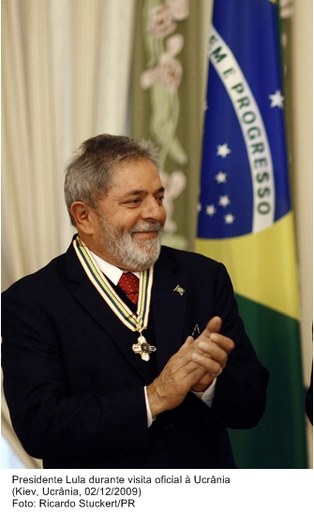 Presidente Lula durante visita oficial à Ucrânia.