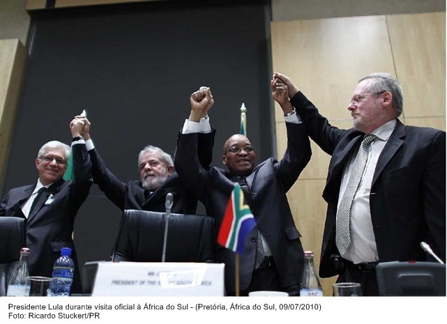 Presidente Lula durante visita oficial à África do Sul.