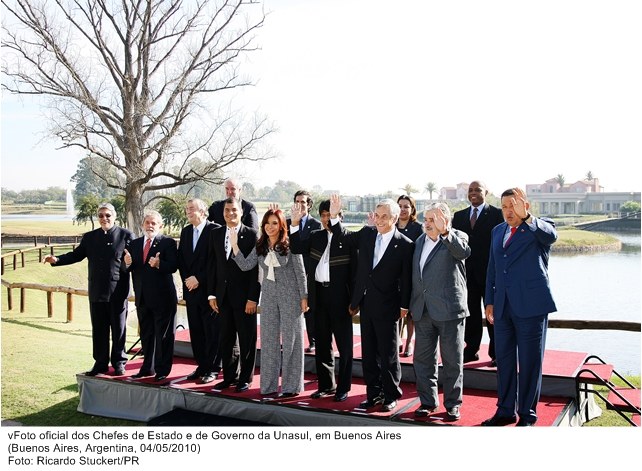 Presidente Lula na foto oficial dos Chefes de Estado e de Governo da União de Nações Sul-Americanas - Unasul.