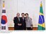 Presidente Lula e a presidente eleita Dilma Rousseff durante encontro com o presidente da Coréia do Sul, Lee Myung-bak.
