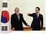 Presidente Lula e o presidente da Coréia do Sul, Lee Myung-bak, durante encontro.