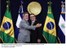 Presidente Lula durante encontro com o presidente de El Salvador, Maurício Funes.