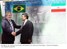 Presidente Lula recebe as boas-vindas do Presidente do Irã, Mahmoud Ahmadinejad.