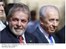 Presidente Lula e o presidente de Israel, Shimon Peres, durante cerimônia oficial de chegada a Israel.