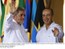 Presidente Lula e o presidente do México, Felipe Calderón, durante cerimônia de abertura da XXI Cúpula da CALC.