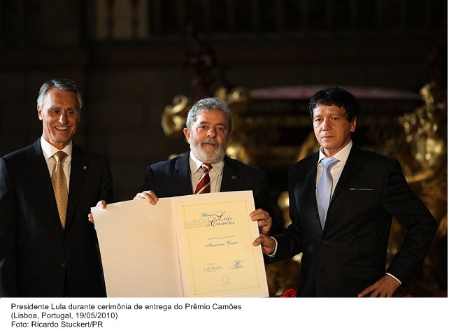 Presidente Lula durante cerimônia de entrega do Prêmio Camões.