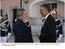 Presidente Lula e o presidente de Portugal, Cavaco Silva, durante chegada a Lisboa.