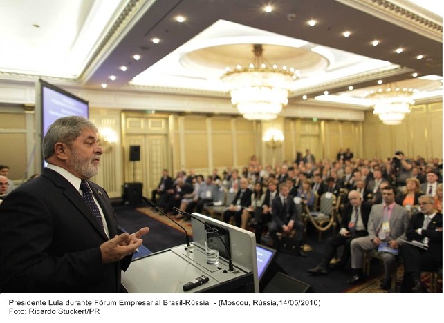 Presidente Lula durante o Fórum Empresarial Brasil-Rússia.