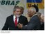 Presidente Lula ao lado do curador, Emanuel Araújo, na cerimônia de inauguração do Museu Afro-Brasil