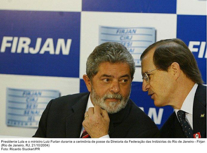Presidente Lula e o ministro Luiz Furlan durante a cerimônia de posse da Diretoria da Federação das Indústrias do Rio de Janeiro - Firjan.jpg