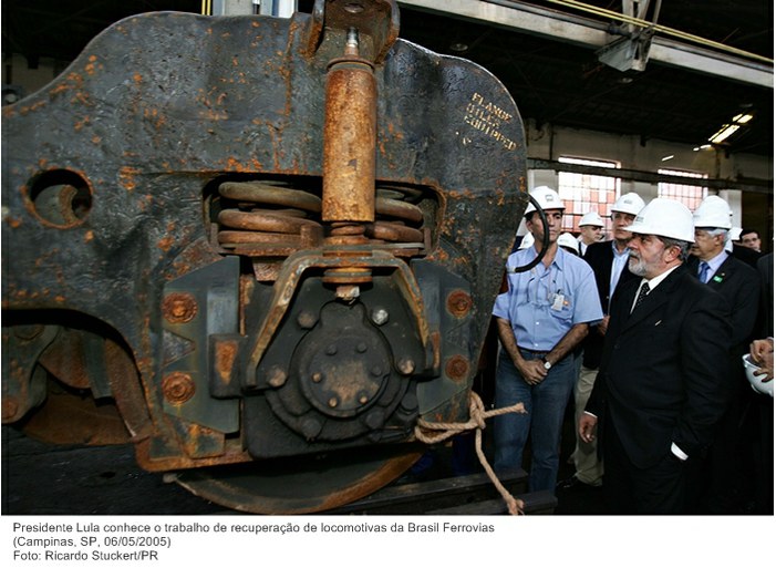 Presidente Lula conhece o trabalho de recuperação de locomotivas da Brasil Ferrovias.jpg