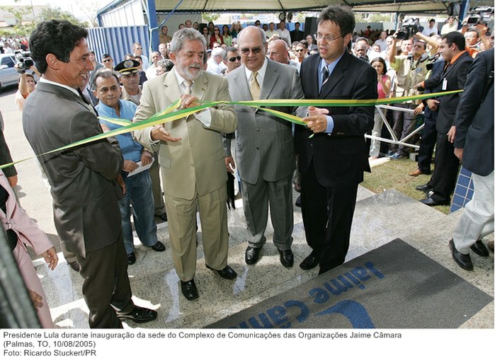 Presidente Lula durante inauguração da sede do Complexo de Comunicações das Organizações Jaime Câmara.jpg