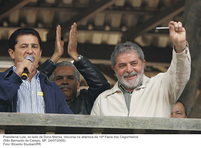 Presidente Lula e o ministro dos Transportes, Alfredo Nascimento, durante abertura da 10ª Festa dos Cegonheiros.jpg