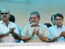 Presidente Lula, o governador de SC, Luiz Henrique (E), e o governador do RS, Germano Rigotto (D), participam da cerimônia por ocasião da visita a áreas atingidas pela seca na região Sul.jpg