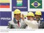 Presidente Lula, o presidente da Venezuela, Hugo Chávez (E) e o presidente da Petrobras, José Sérgio Gabrielli (D) durante lançamento da pedra fundamental da Refinaria de Pernambuco.jpg