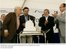 Presidente Lula, com os gov. Aécio Neves e Paulo Hartung, comemora o aniversário do ex-presidente da Vale do Rio Doce, Eliezer Batista, na cerim. de inaug. da Usina Hidrelétrica de Aimóres.jpg