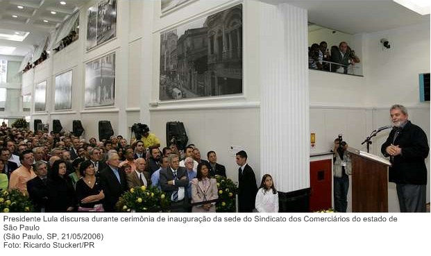 Presidente Lula discursa durante cerimônia de inauguração da sede do Sindicato dos Comerciários do estado de São Paulo.jpg