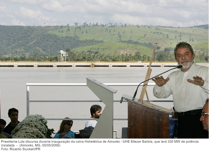 Presidente Lula discursa durante inauguração da usina Hidrelétrica de Aimorés - UHE Eliezer Batista, que terá 330 MW de potência instalada.jpg