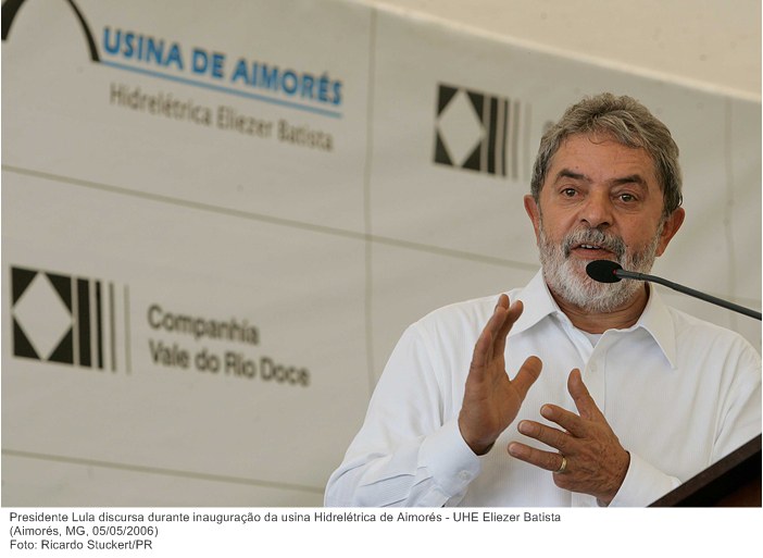 Presidente Lula discursa durante inauguração da usina Hidrelétrica de Aimorés - UHE Eliezer Batista.jpg