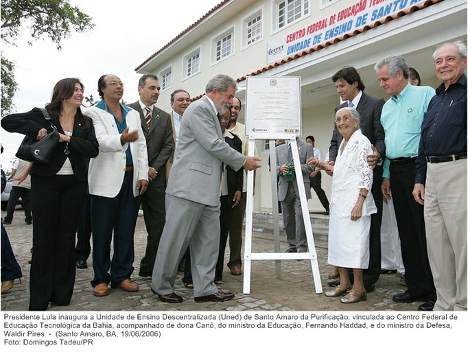 Presidente Lula inaugura a Unidade de Ensino Descentralizada (Uned) de Santo Amaro da Purificação, vinculada ao Centro Federal de Educação Tecnológica da Bahia.jpg