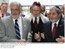 Presidente Lula, acompanhado pelo rabino Henry Sobel e pelo governador do estado da Bahia, Jaques Wagner, durante cerimônia em Memória das Vítimas do Holocausto.
