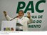 Presidente Lula discursa durante cerimônia de assinatura de acordos entre o governo federal e estadual para projetos de saneamento básico e urbanização de favelas no Rio Grande do Norte.